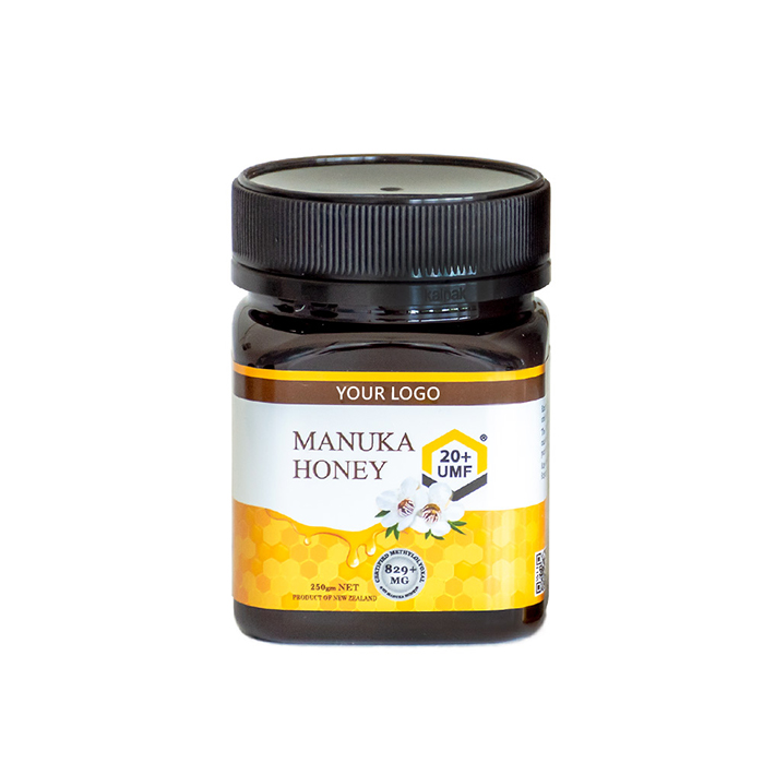 Оптовая продажа, 100% мед из Новой Зеландии Manuka Umf 20 +/ Mgo 829 +/чистый натуральный высококачественный/банка 250 г/частная этикетка