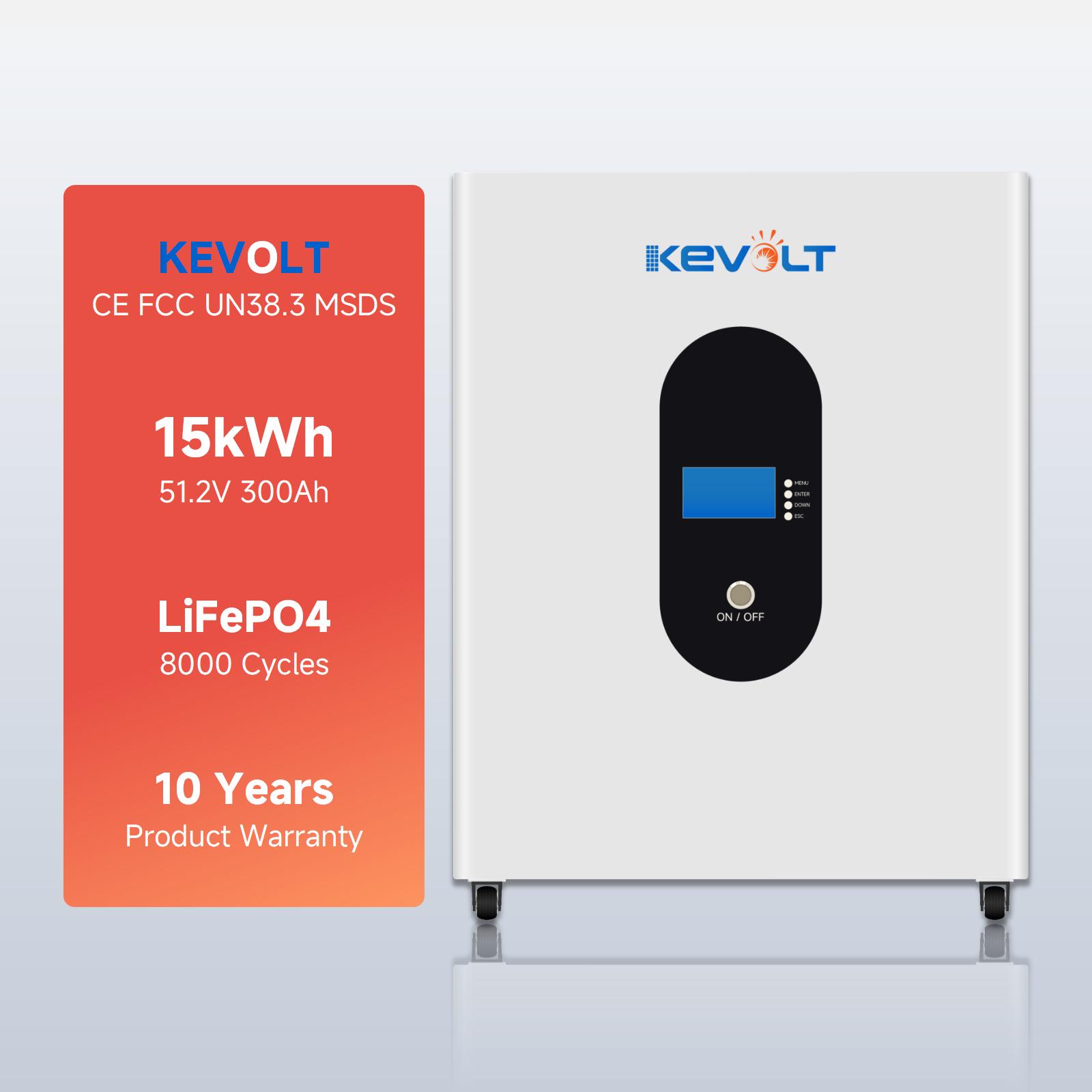 KEVOLT Lifepo4 Battery 280AH 300AH 51.2V 48V Lithium Ion Battery Cell 8000 Cycle Life Other Batteries for Home