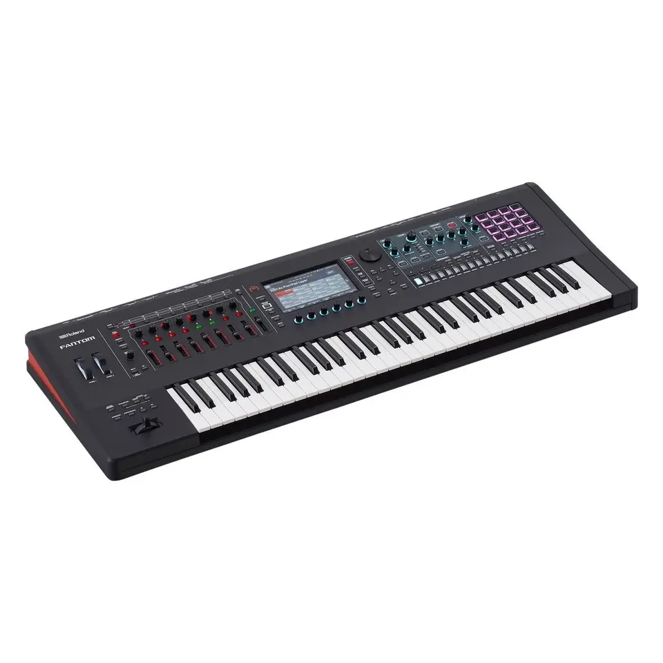 Sassert New Roland Fantom 6 61-клавишная синтезаторная рабочая станция с X-рамной подставкой доступна со скидкой Совершенно новая