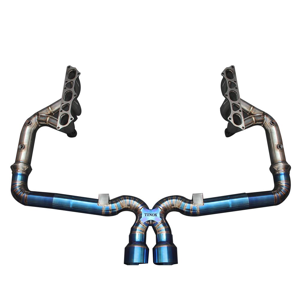 High Quality Titanium Alloy Valve Catback Exhaust Pipe with Header for Porsche 911 992 GT3 Valvetronic Muffler Pipe.