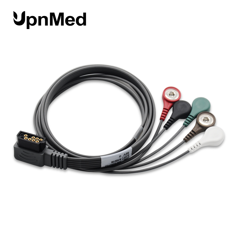 M4725A кабель для ЭКГ HP Digitrak Plus ecg Holter 3100A 5-проводной кабель для ЭКГ snap AHA