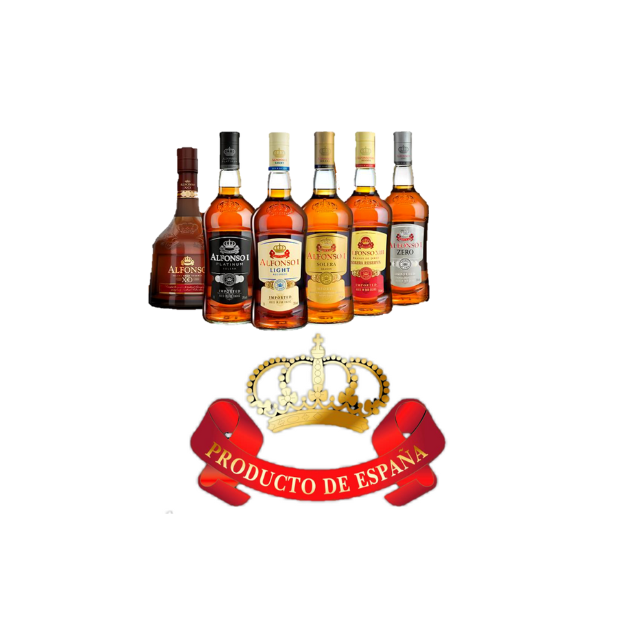 Глобальный экспортер, Лидер продаж, бренди Jerez Solera Brandy для детей в возрасте 18 месяцев, винтажный дистиллированный вино, алкоголь, название продукта Alfonso I