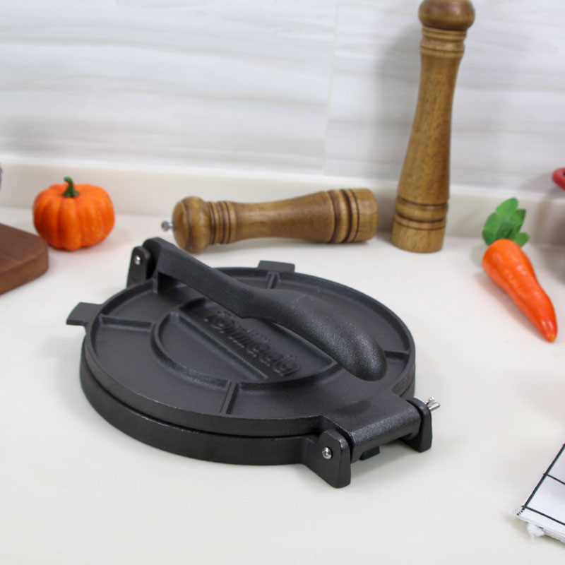 Amazon горячая Распродажа cookwin ручной 10 дюймов 10 "чугун лепешке Пресс чайник Мексика чугун Малый муки кукурузы тортилья пресс