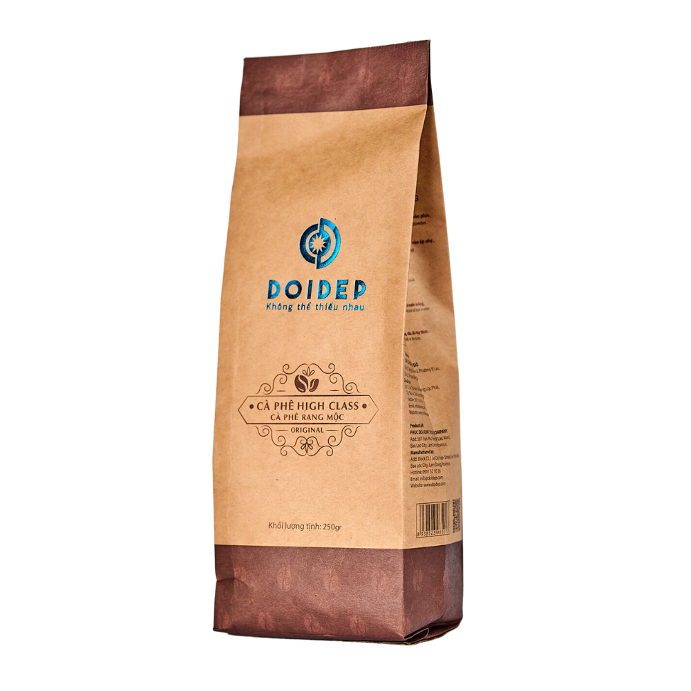 Топ 2023 кофе 100% Robusta высокое качество Упаковка 250 г мешок жареный мешок лучший продавец Phin кофе карамель шоколадный вкус