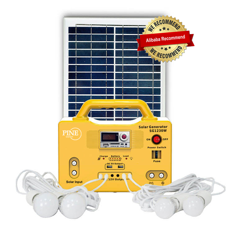 wholesale 10W 20W 30W 50W Small-scale solar power generation system indoor solar light generator with panel