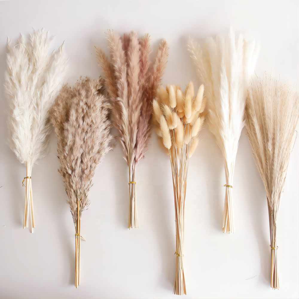 Pampas Grass Wholesale Bouquet Home Decor New Year Bag Easter Decoration Natural Touch Grass Flowers Easter Wreath Support