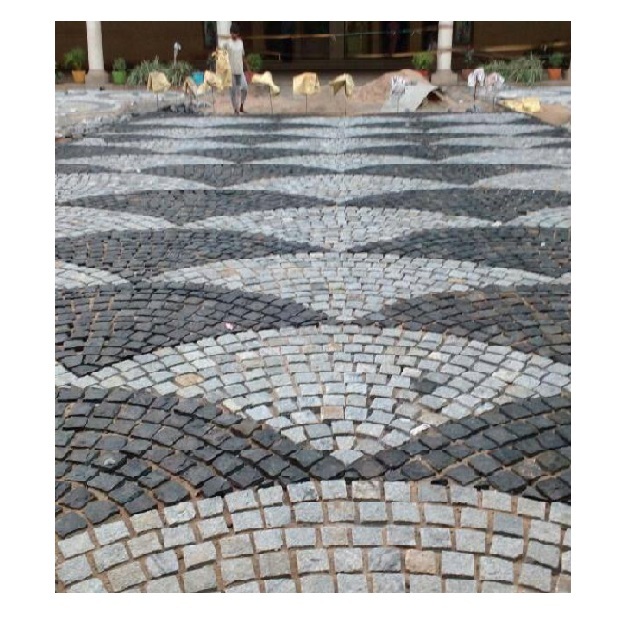 Natural Stone Mixed Decorative Granite Unique Design Patio Driveway Paving Stone Mesh Cobblestone for Park Decoration