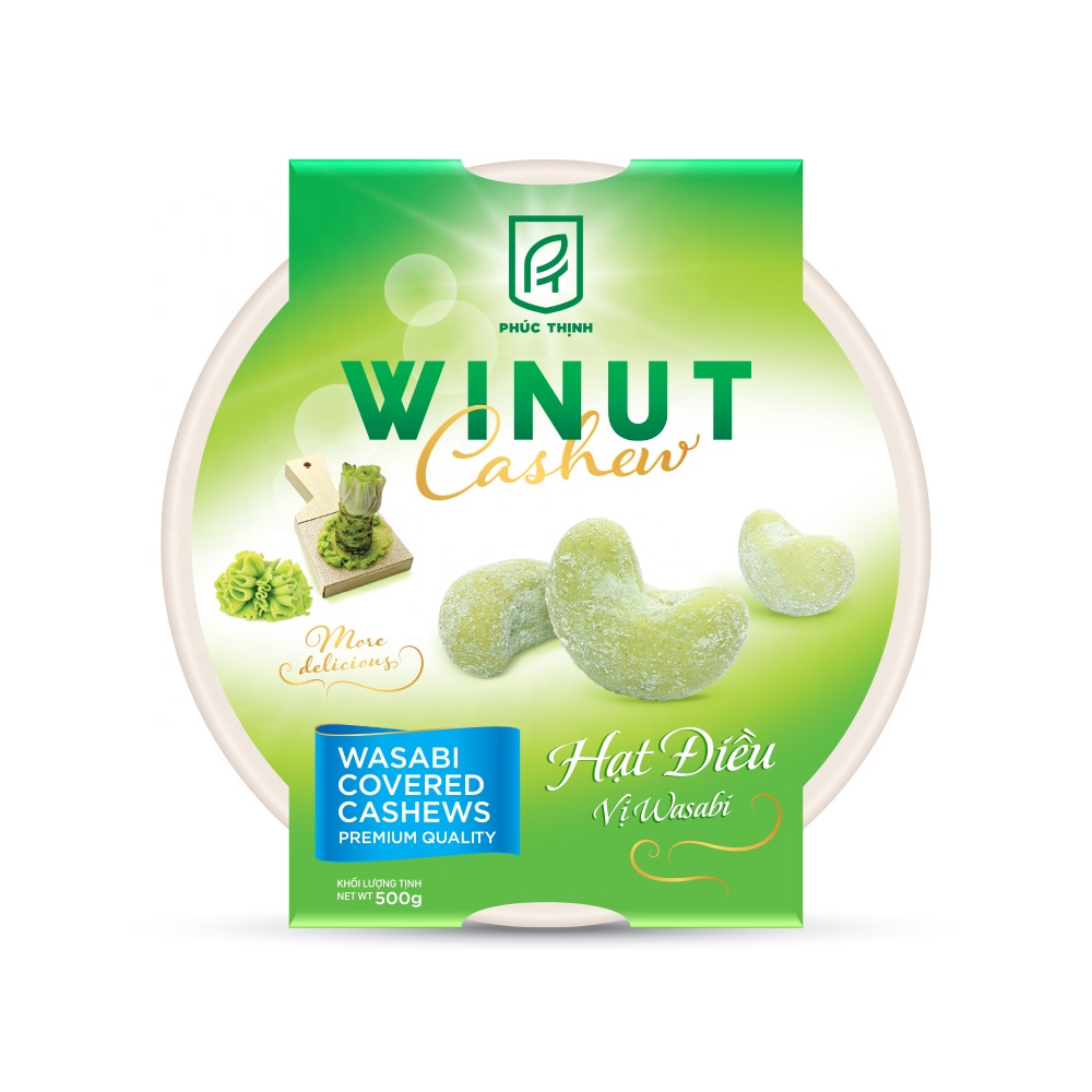 Hot Sale Wasabi Covered Cashews Wasabi Coated Cashew International Certificate Made From Vietnam For Sale