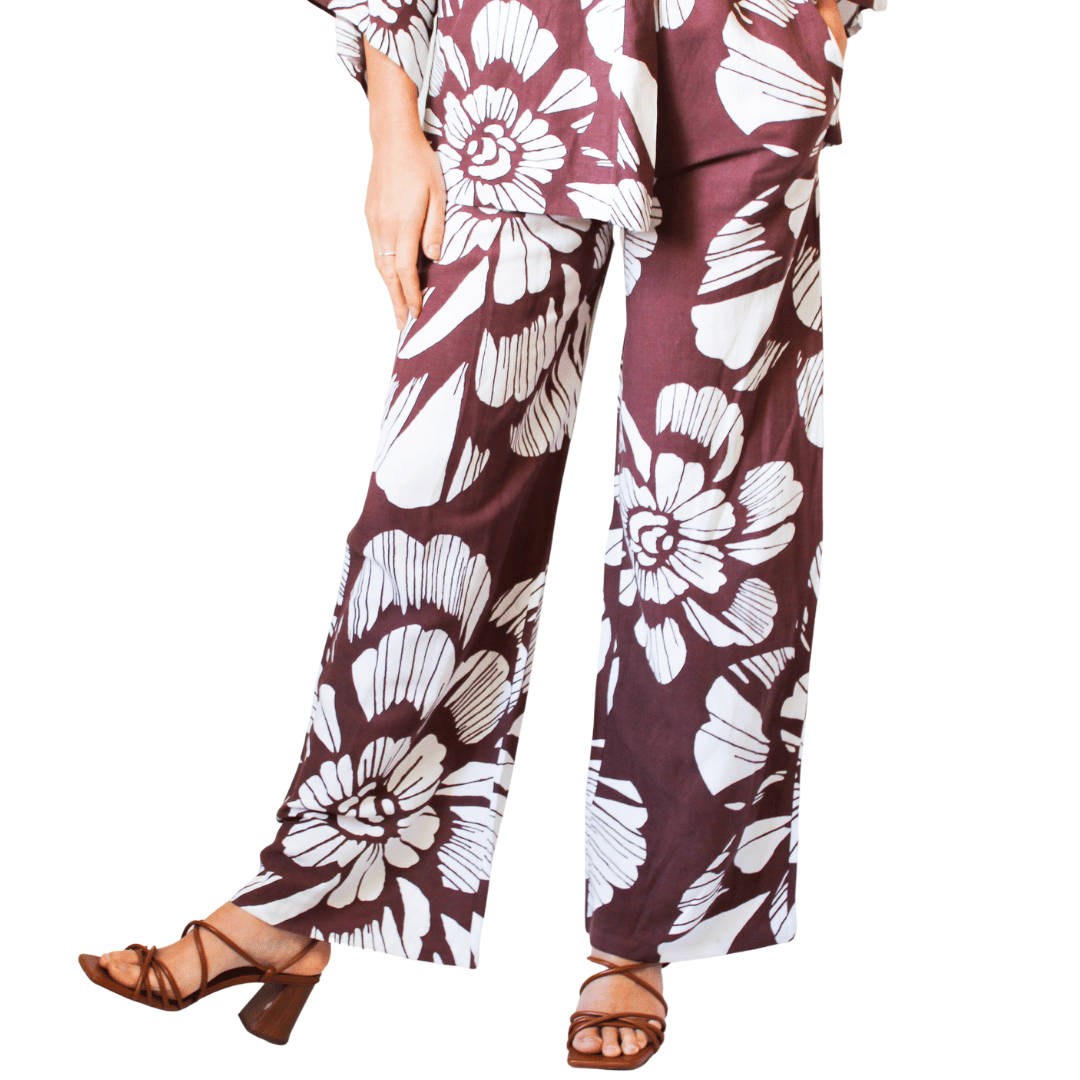 Long Pants Summer and Spring Made in Italy Luxury Design Robe Brown Printed Belted Wrap Elegant Casual Kimono Robe High Quality