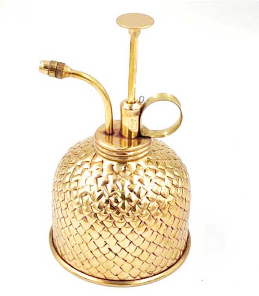 Латунная бутылка для полива растений (борона), для использования в саду (155x92 мм), полированная Латунь, лакированная
