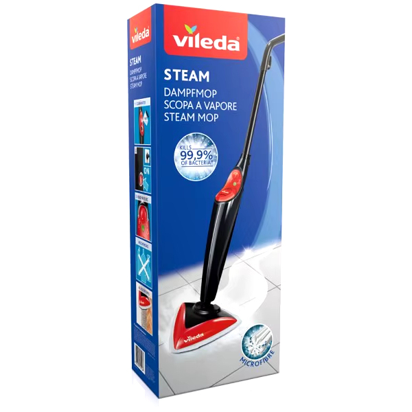 Vileda 3.0 Steam Cleaner 1550W Electric Floor Steamer for All Floors Black Vileda Steam Mop Vacuum Cleaner Product