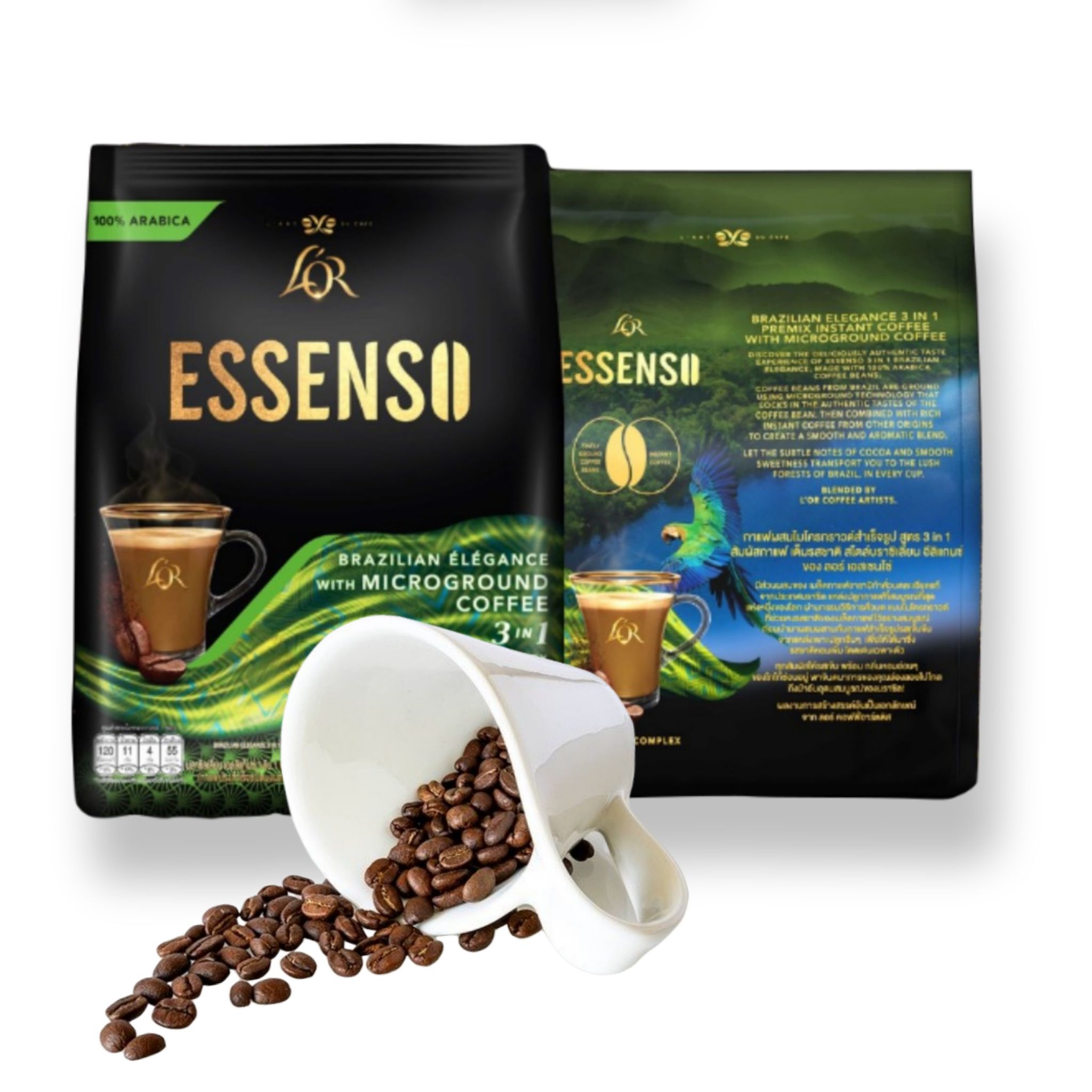 Тайланд-кофе Essenso 2 в 1, Тип порошка быстрого кофе. Жареный и молотый кофе из страны происхождения Колумбии.