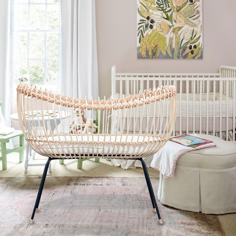 Rattan Baby Crib/ Bassinet With Different Designs Baby Bed Eco friendly safety for baby cot cradle