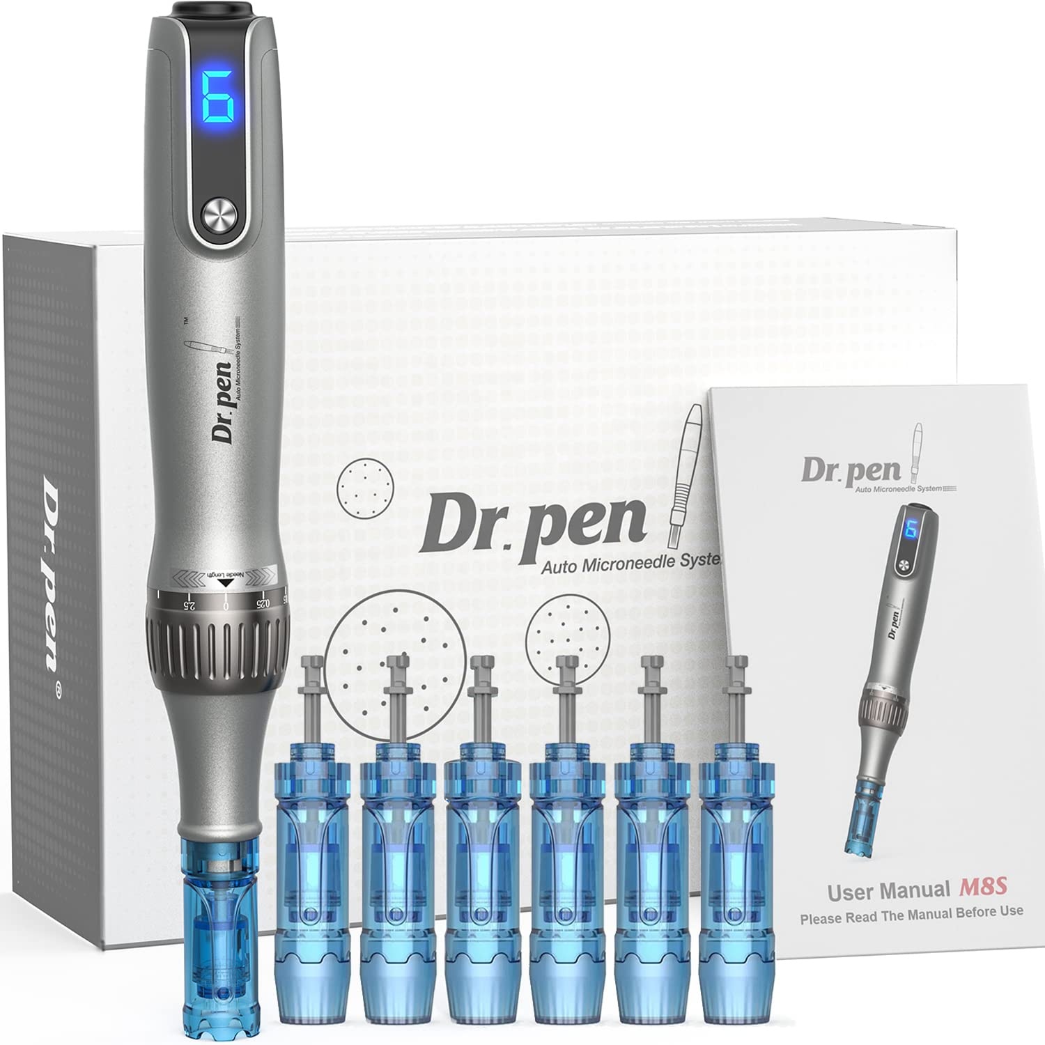 Беспроводная безболезненная Дерма-ручка Ultima Dr Pen A9/ 18 контактов Derma pin A8S M8S A9 анти-поток назад иглы картриджи