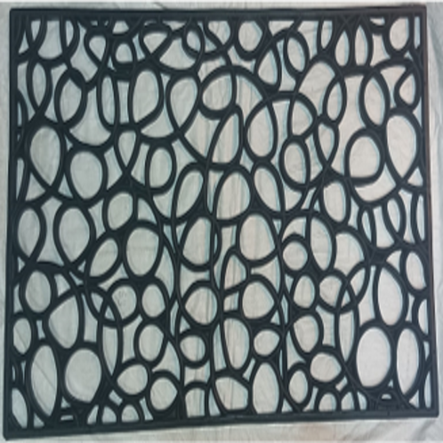 Modern Home Rubber Noodils Design Rubber Door Mat with Stylish Plaid Pattern