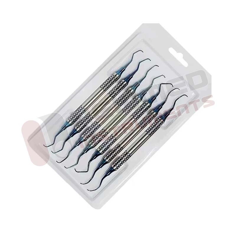 7Pcs Teeth Cleaning Dental Scaler Set Periodontal Gracey Bone Curettes Perio Dentistry Equipment Oral Care Teeth Whitening Tool