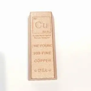 Copper Ingot 99.99%min Pure Copper Ingots 3N5-7N High Density Copper Cu Lump Ingot For Sale