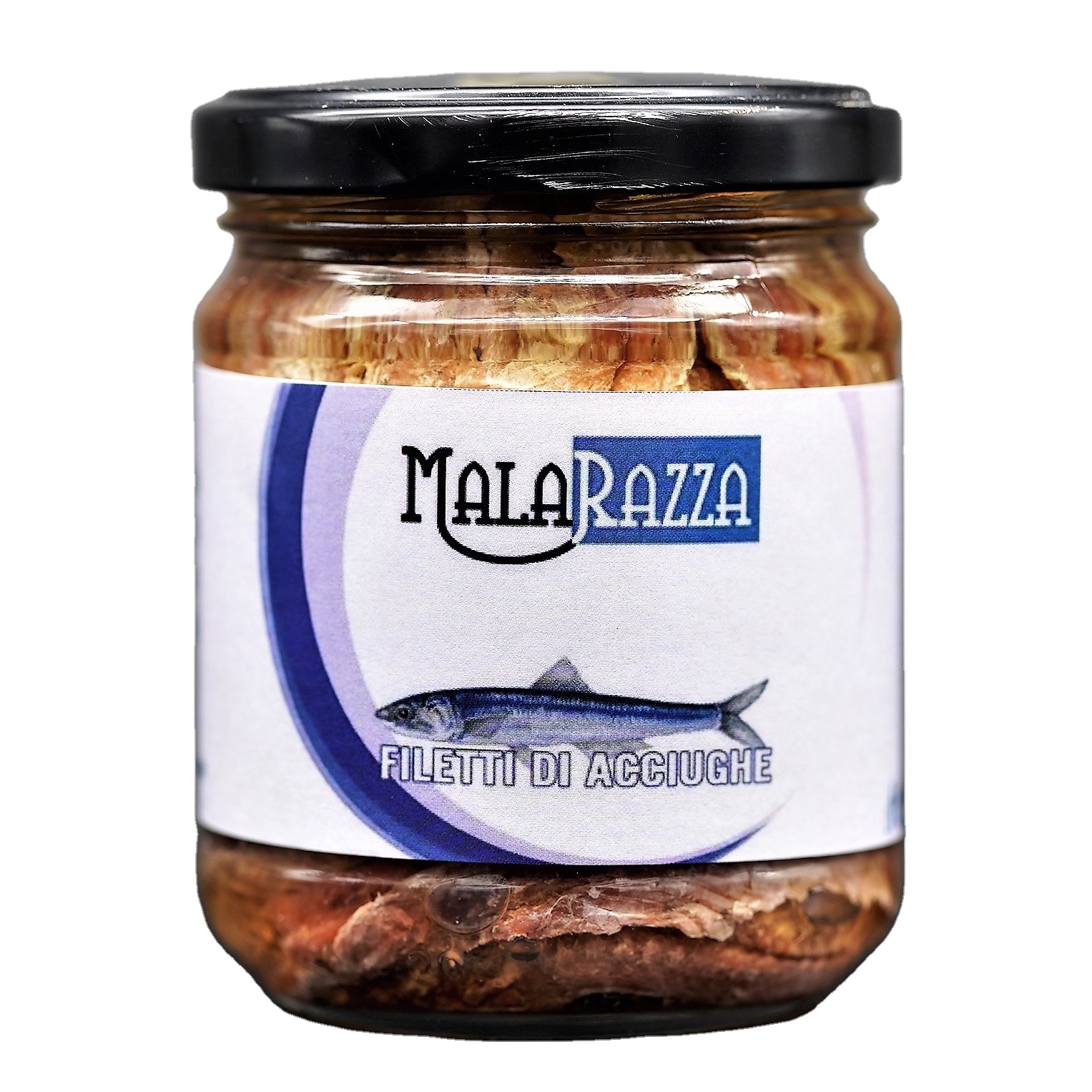 ANCHOVY FILLETS (ENGRAULIS ENCRASICOLUS) IN OLIVE OIL, SAVED IN GLASS JAR, FISHED IN FAO ZONE 37.1.2
