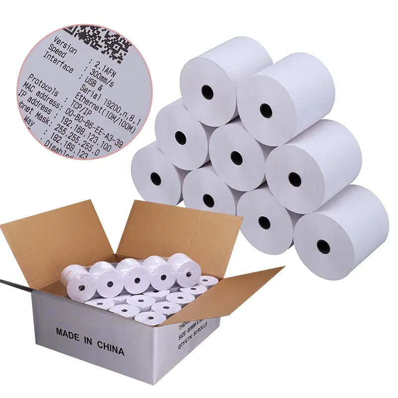 Factory Direct Thermal Paper Roll Cash Register Paper 80mm 57mm for Cashier Receipt POS ATM Bank Thermal Paper Roll
