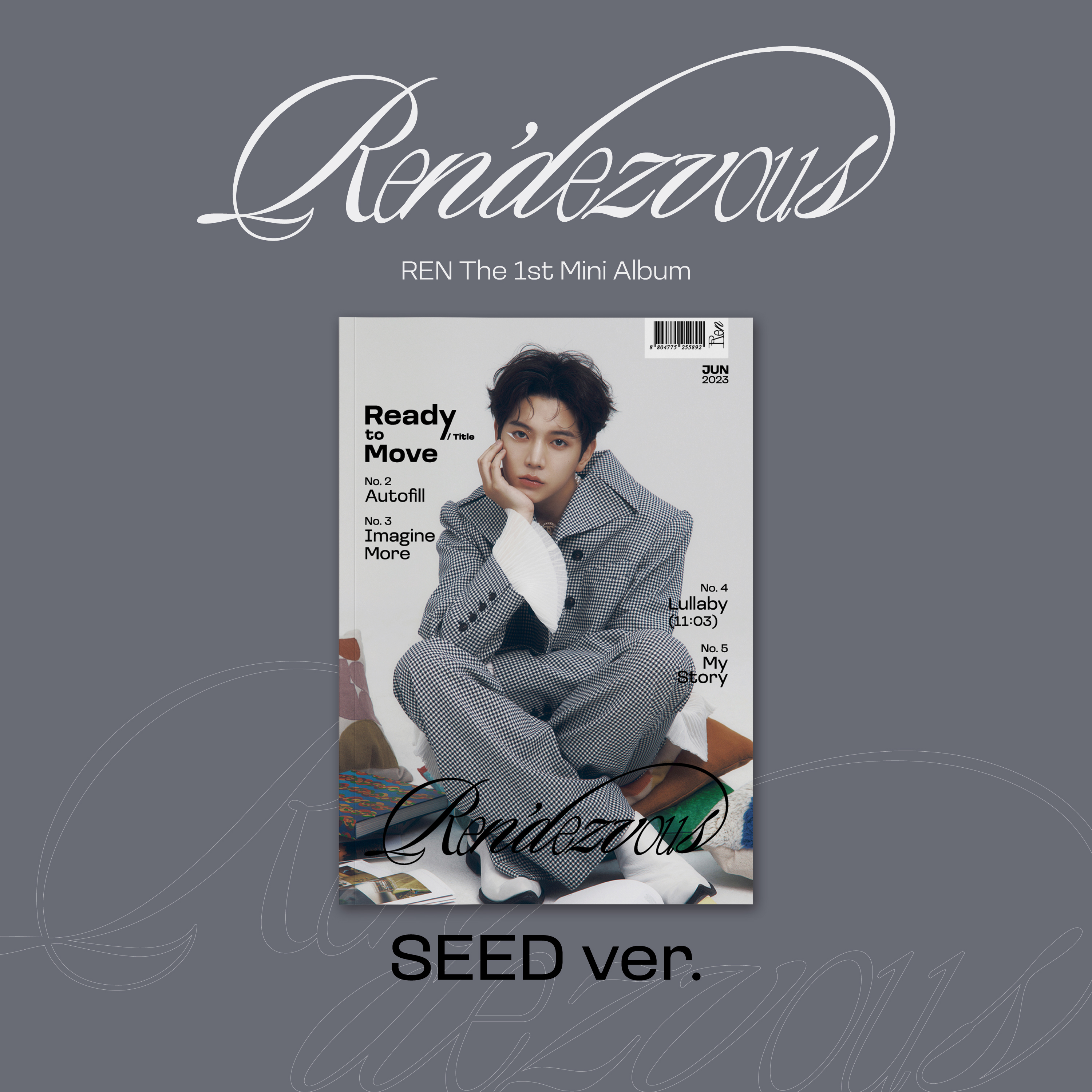 [Официальный Альбом KPOP] Korean IDOL Korea Girl Group Boy Group REN The 1st Mini Album [Ren'dezvous] (семена фотокниги).