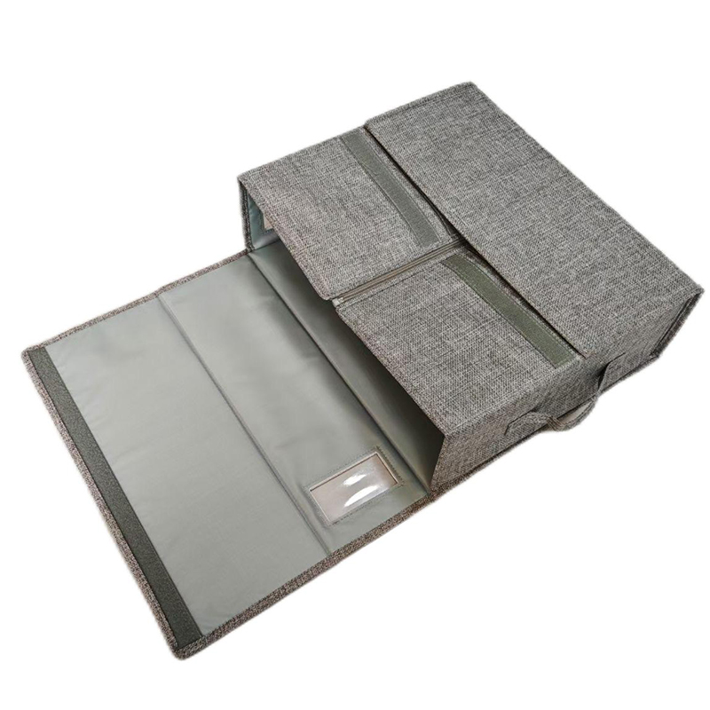 Foldable bedding sheet storage box with window closet bed sheet organizer set containers for blankets quilt pillow cubes