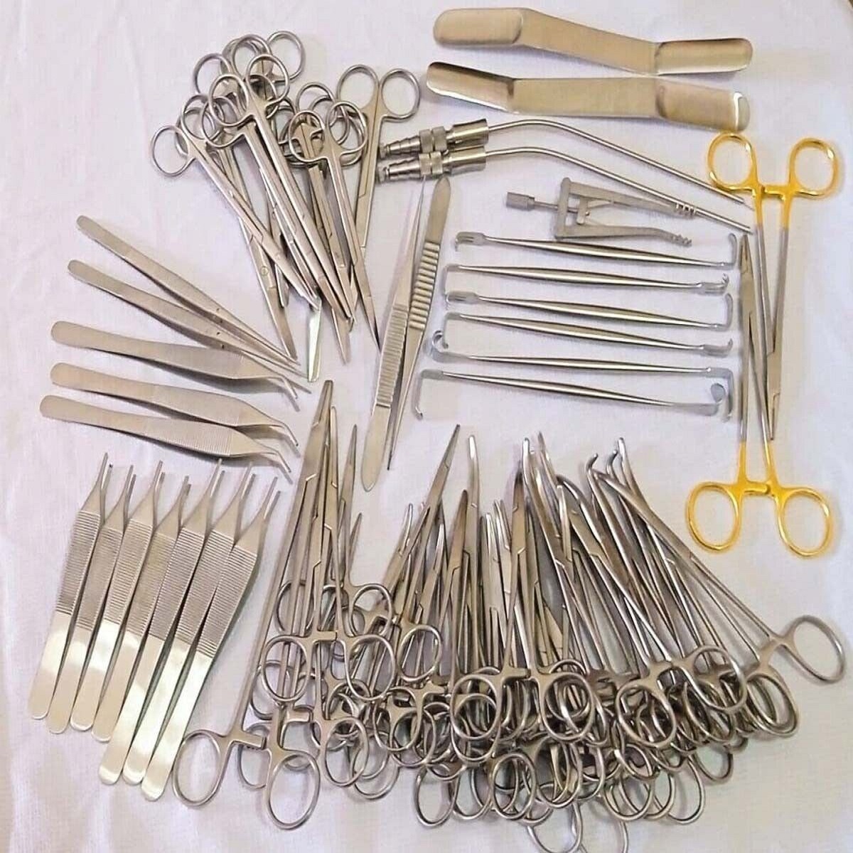 Burns surgery instruments Set 72Pcs J2 stainless steel Forceps Scissors Clamps and other instruments for burns surgical tools