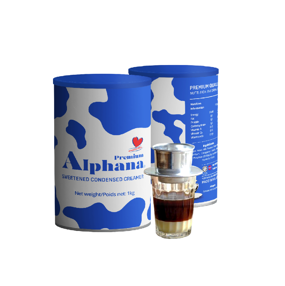 Wholesale in bulk from Vietnam - Alphana Sweetened condensed creamer 1kg x 24 - Protein: 2.3% - TG0039 - Ready to export