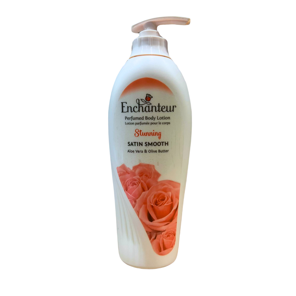Enchanteur Body Lotion 400ML X 12 SATIN SMOOTH STUNNING Non-greasy Beautiful Soft Skin Female Adults Lotion For Home Use