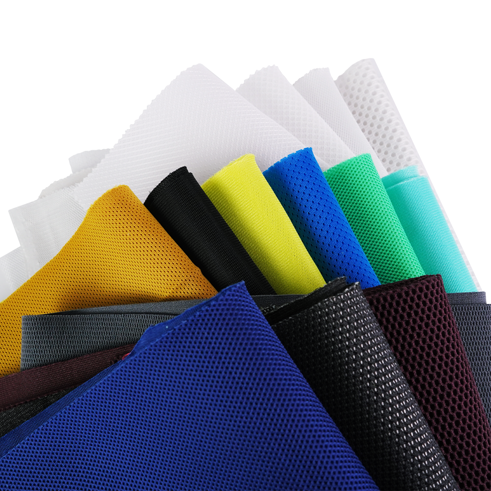 Factory Stock Lot 100% Polyester Air Layer Mesh Sandwich Mixed Colors Fabric For Bag Shoes