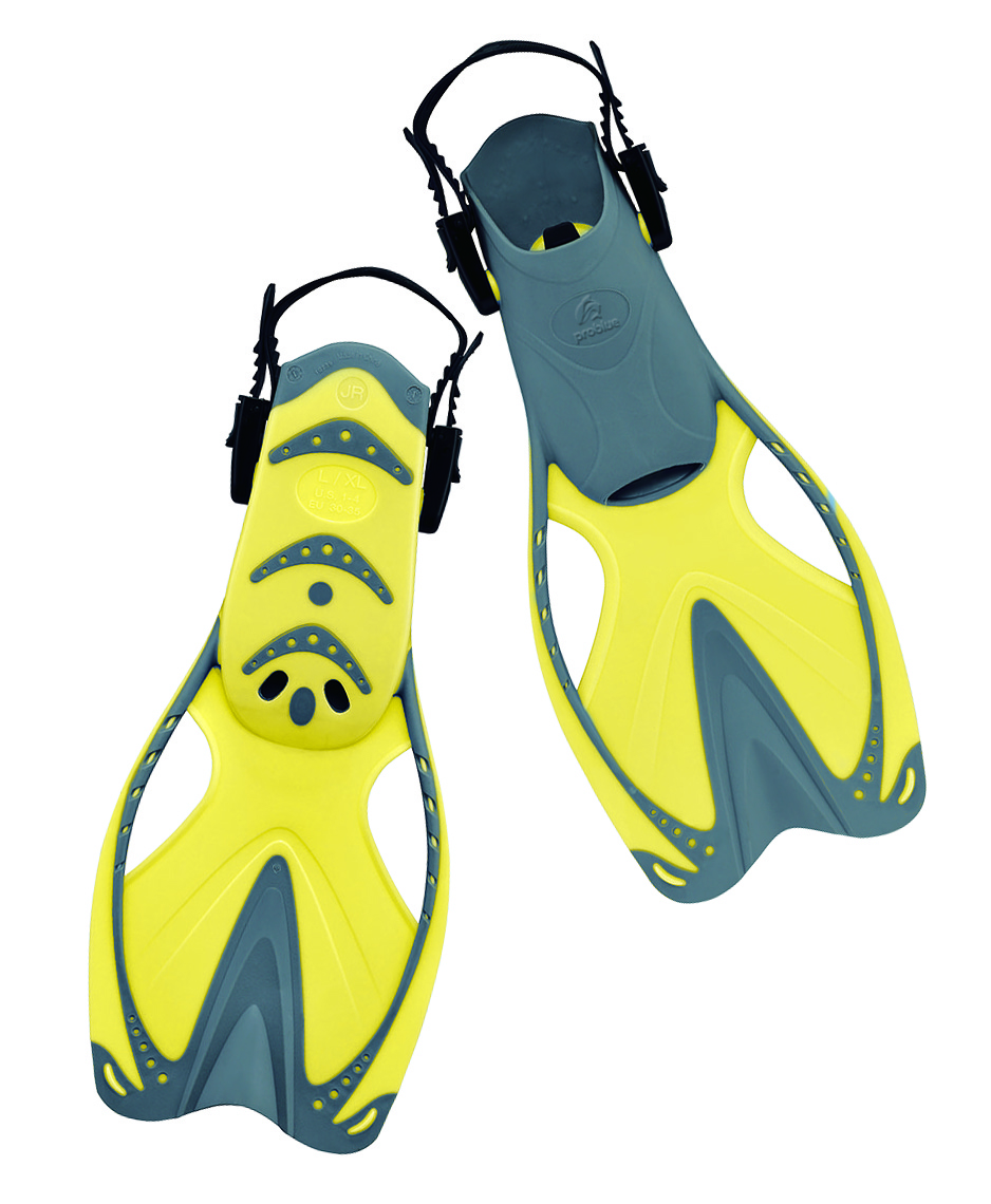 ProBlue Kids' Swimming Fins easy carry outside