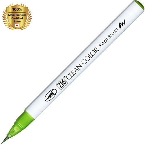 [KURETAKE] Kuretake ZIG чистый цвет настоящая Кисть ручка, светло-зеленые чернила (3 шт.) Канцелярские Подарочные чернила для бутылки с чернилами для перьевых ручек