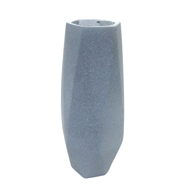Home Decoration Set of 2 Aluminum Flower Vase Gray Stone Colour Flower / Pehal Dan Pot for Living Room Decoration