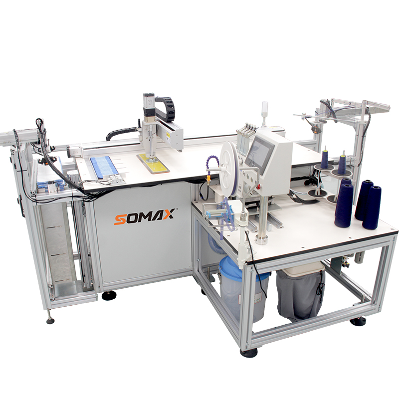 Full automation SOMAX SM-21ST fast multi function home decor home mop textile towel industrial robotic overlock sewing machine