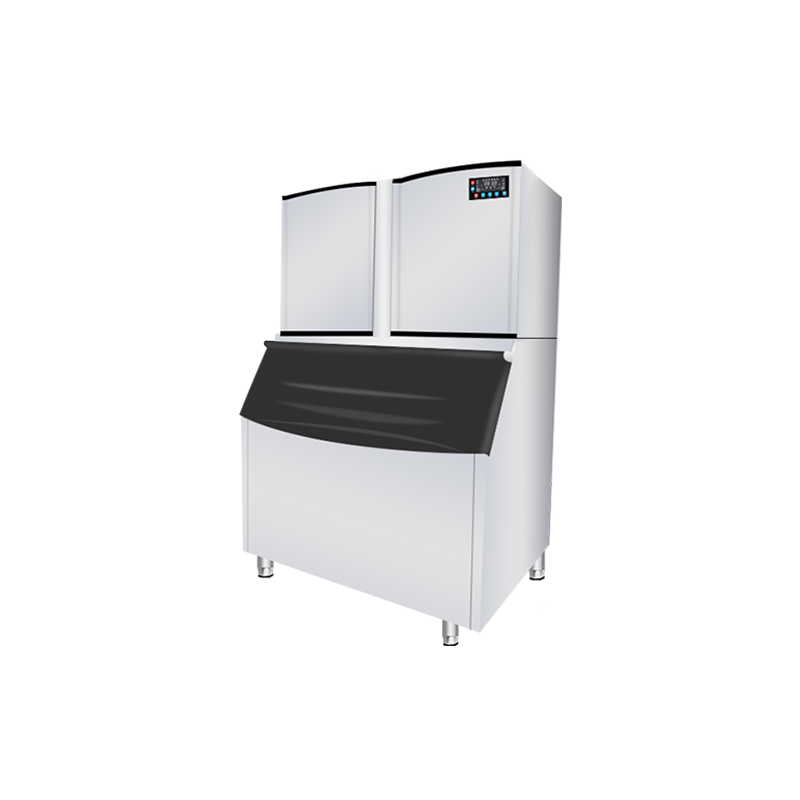 Oceanpower Commercial Ice Machine Ice Cube Freestanding Stainless Steel Ice Maker