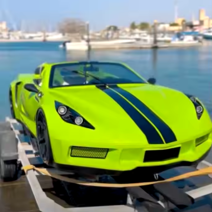 DISCOUNT SALES NEW 2024 Ocean Jet Car Boat Speed Boats For Water Sports Jet Ski With Speaker