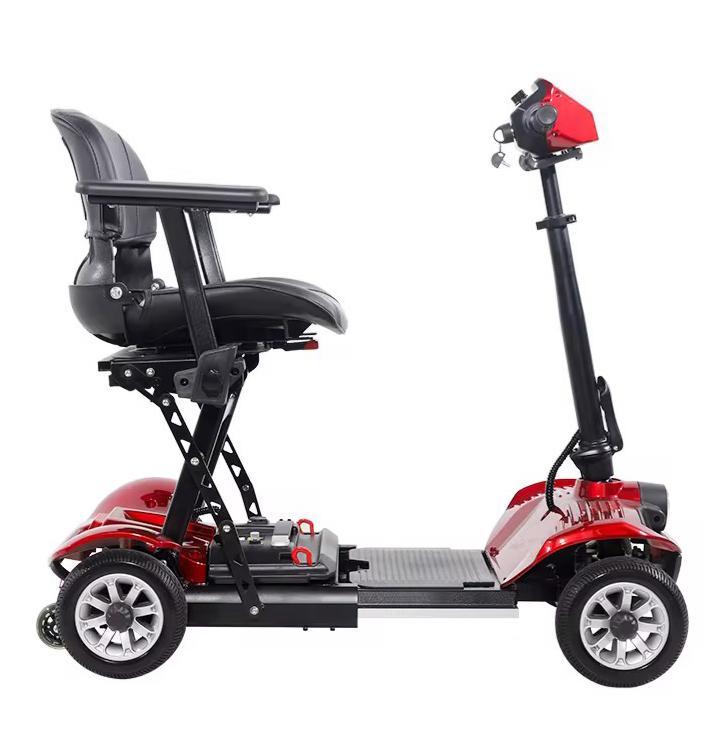 BEST ORIGINAL DeluxeE Scooters Long Range Folding Pro Adults Mobility Scooter Blue and Red