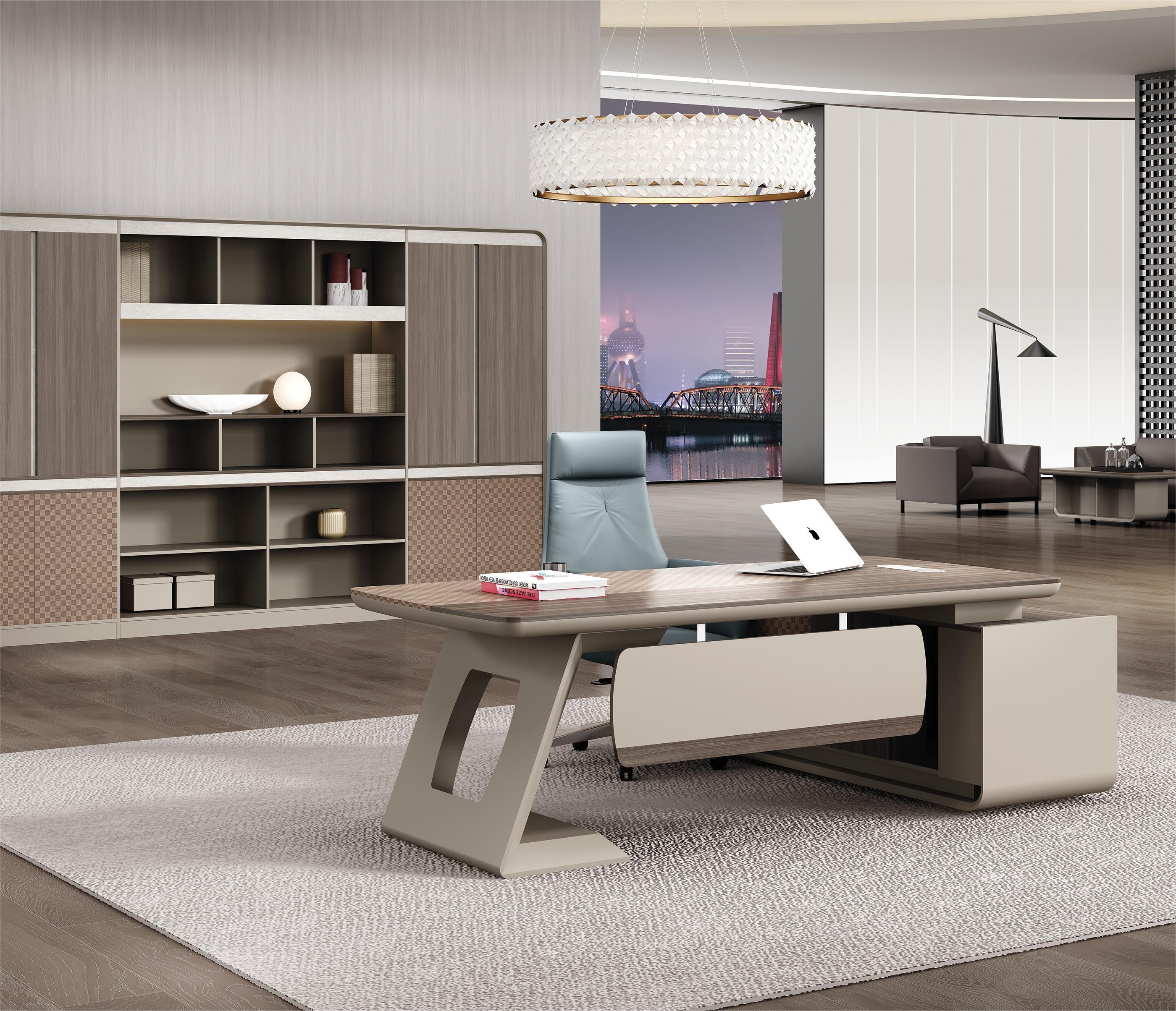 Modern B611 Office Table with Elegant PVC Design Practical Modular Wooden Feature