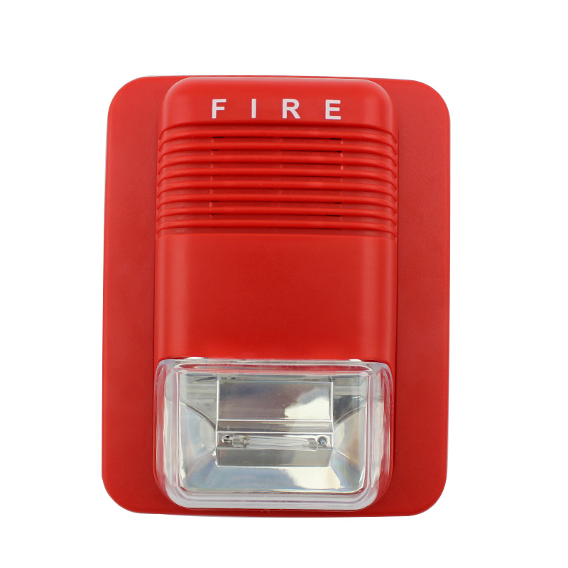 LS-107 Wired DC 9V/12/24VDC Sound and Light Fire Alarm Warning Strobe Siren box strobe light for burglar alarm fire alarm system