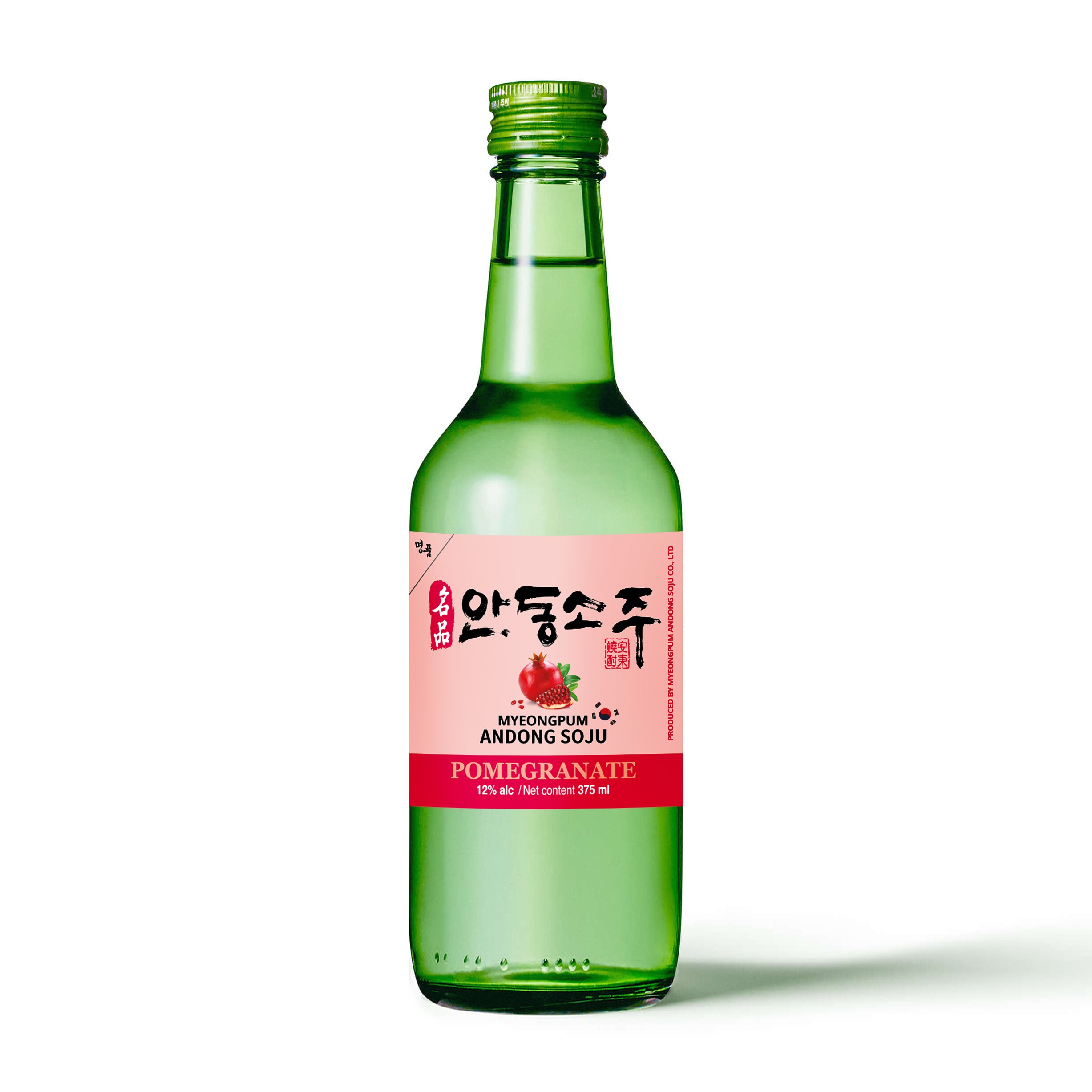 MYEONGPUM ANDONG SOJU вкусная корейская традиционная бутылка SOJU 375 мл 12% Премиум гранатовый фруктовый вкус Soju алкоголь