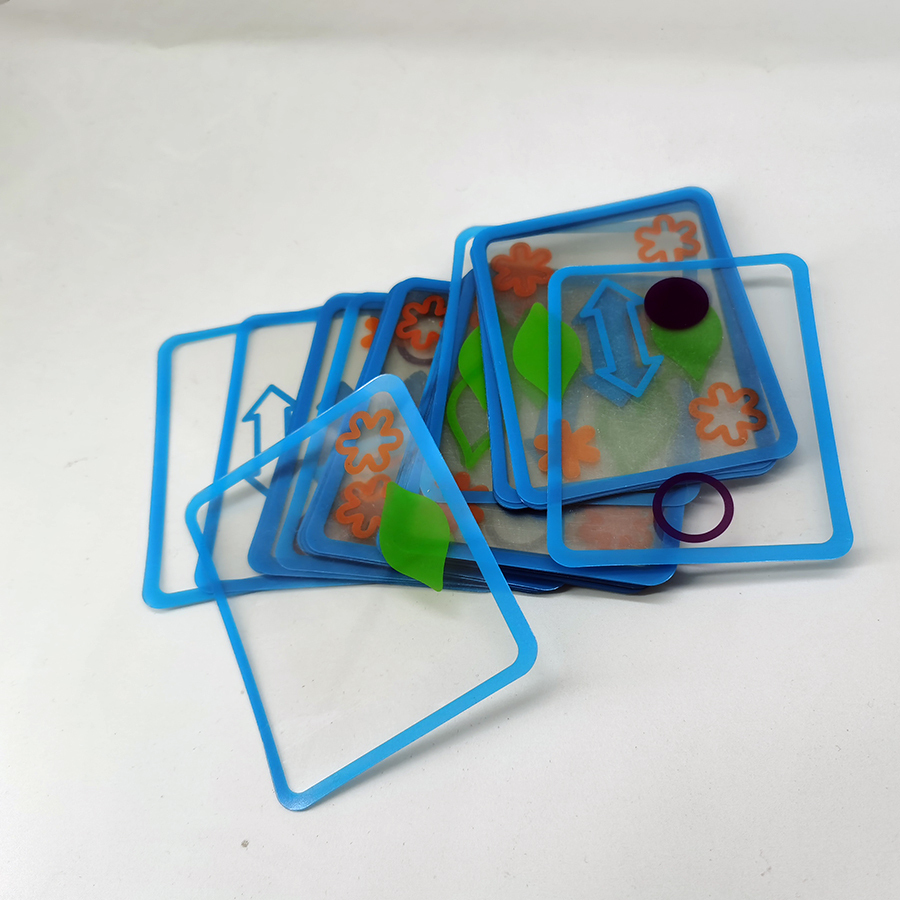 Customized printing PVC plastic transparent cards playing card with round corner