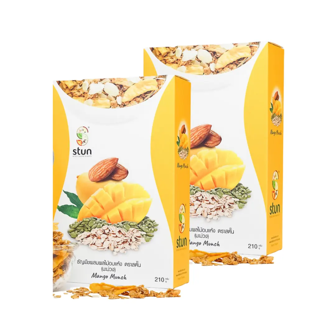 210g Granola Cereal Baked Mango Munch Flavor Dairy Free Gluten Free Best Product from Thailand by Captain iLee