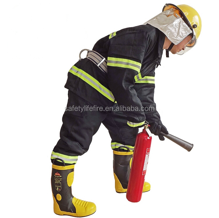 Fire safety clothing fire man suit and fireproof uniforms 97 type hinder burn bunker clothing