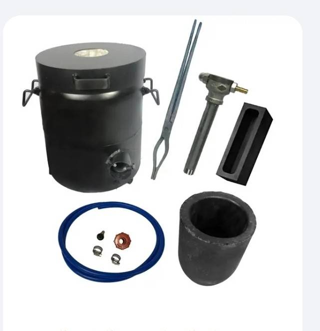 6KG gas metal smelting furnace propane graphite crucible