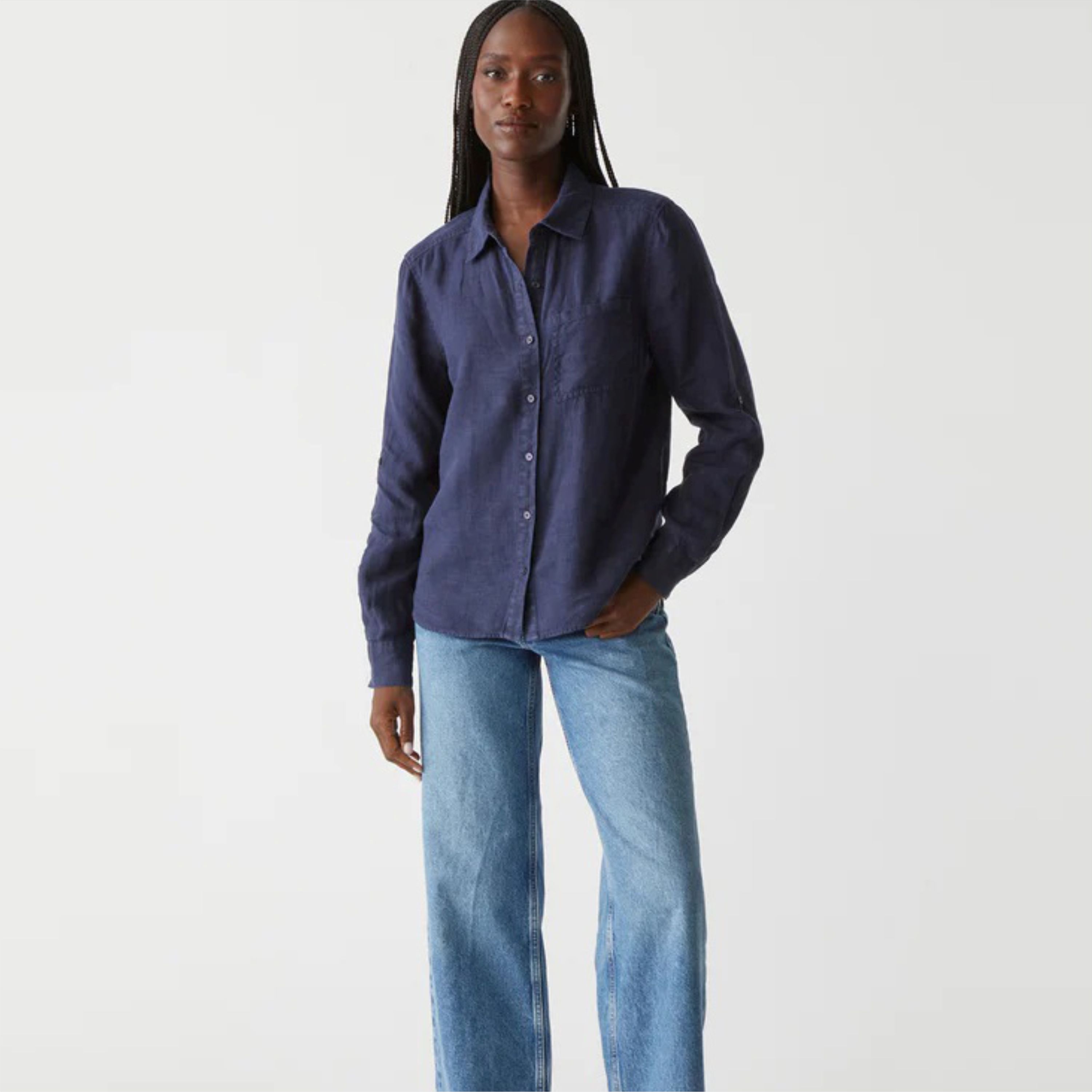 Elegant Silk Button-Down Top for Women - Smooth and Luxurious, Ideal for Formal Events and Business Meetings, Available