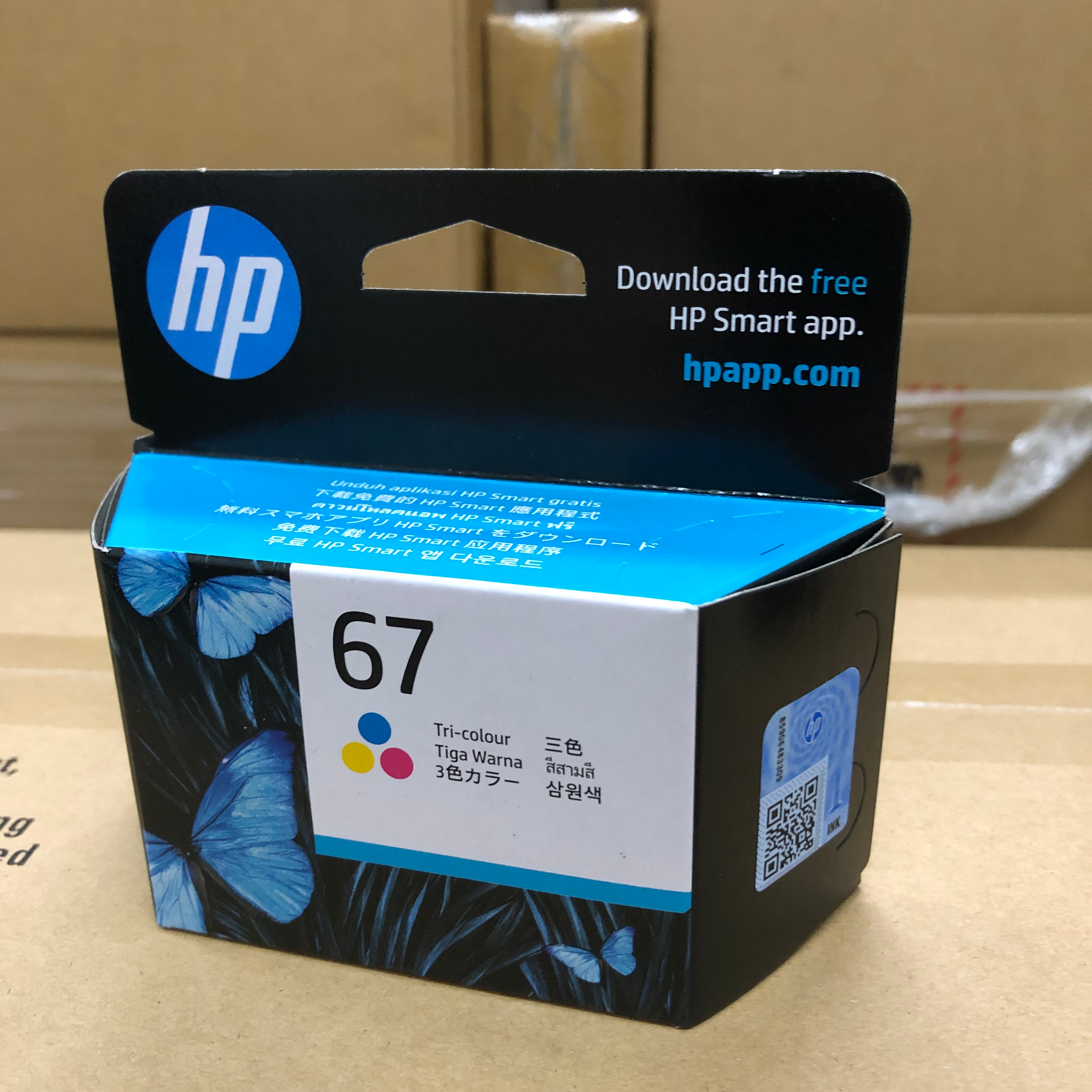 Оригинальный оригинальный картридж HP 67 с черными/цветными чернилами 3YM55AA,