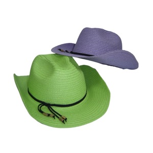 Cowboy Hat Rollable Cowboy Straw Hat with
