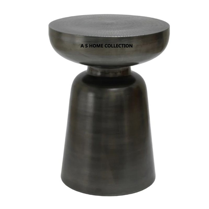 Living room furniture smart end full black side table modern luxury metal furniture