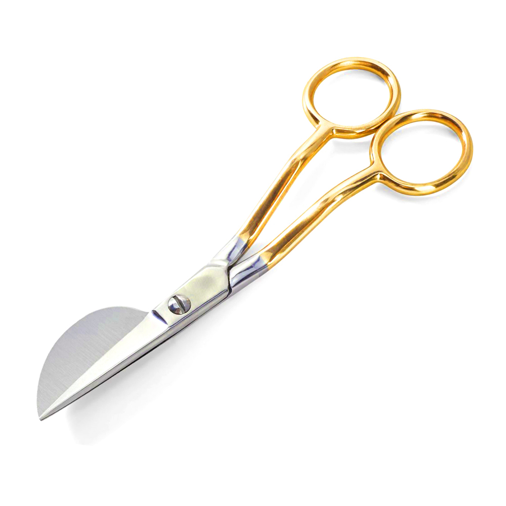 Stainless Steel Padle Shape Scissors Duckbill Type Applique Scissor Clipper