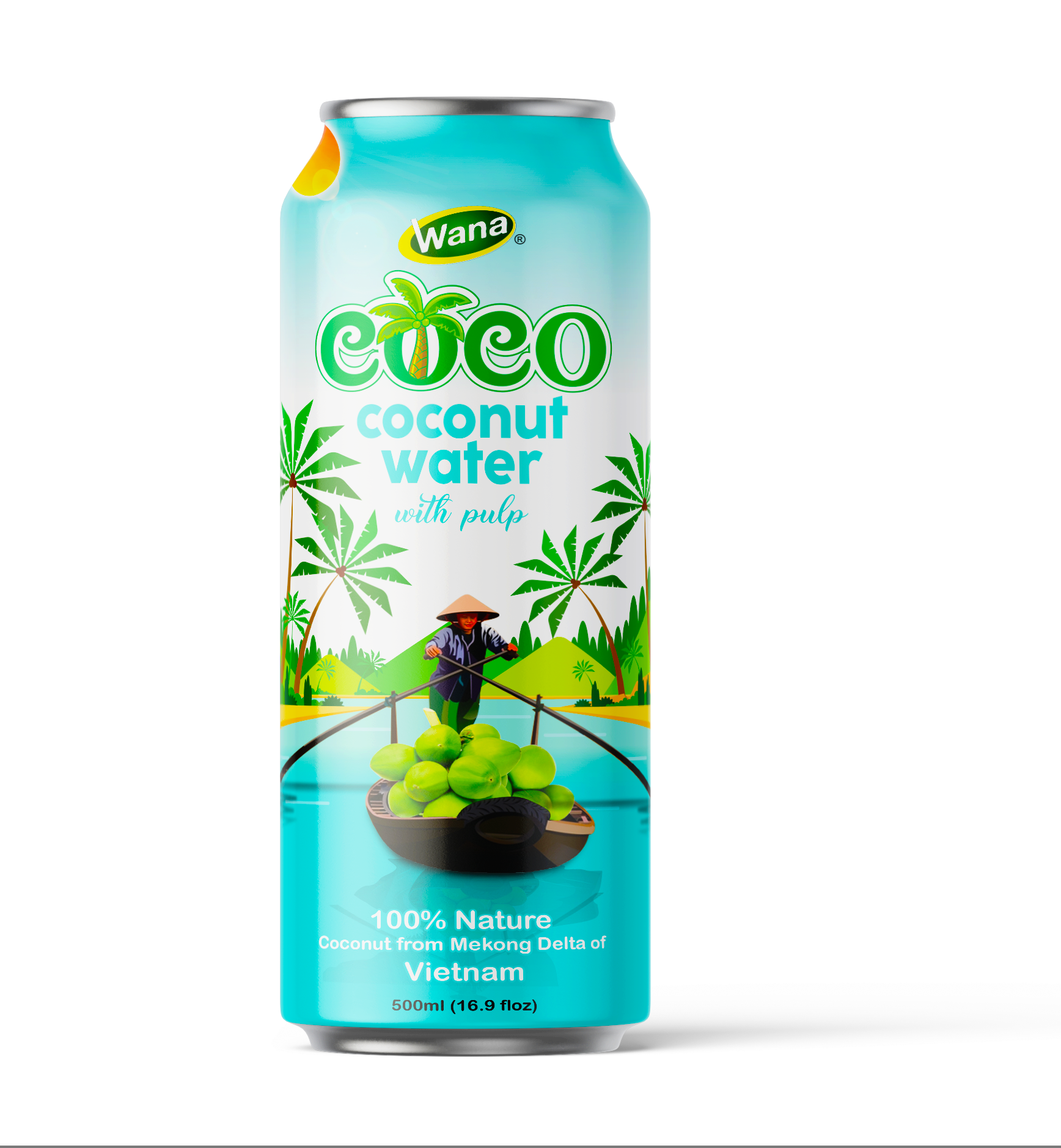 Manufacturer's Refreshing 500ml Natural Coconut Water Good Taste Fruit & Vegetable Juice in Cans Direct from Vietnam