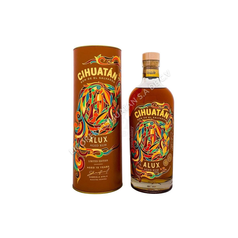 Hot Selling Best Quality Wholesale Custom Packaging Exclusive Cihuatan Cinabrio Alux Rum with VAP Giftbox 700mL From El Salvador